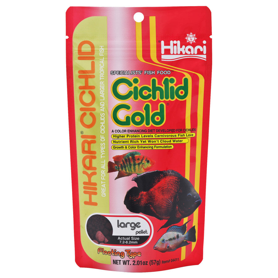 Hikari USA Cichlid Gold Pellets Fish Food 2 oz, LG
