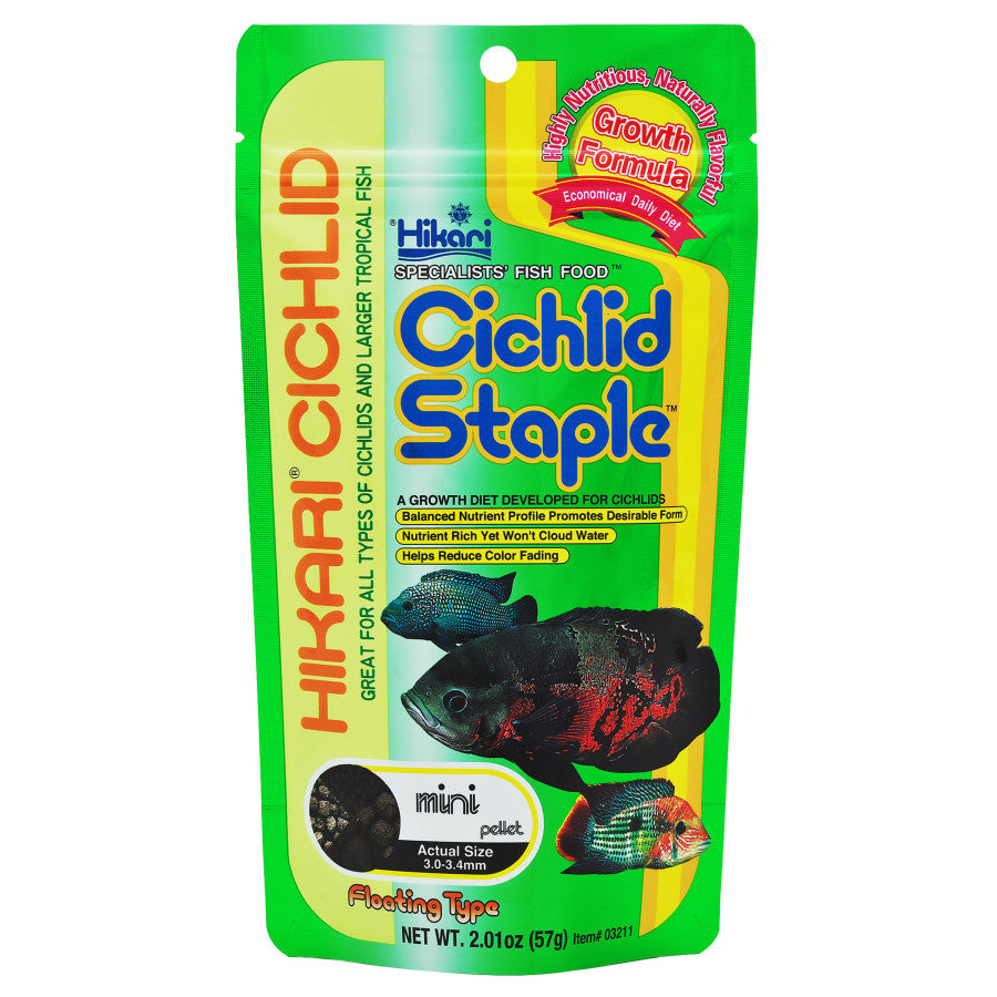 Hikari USA Cichlid Staple Pellets Fish Food /2 oz, Mini