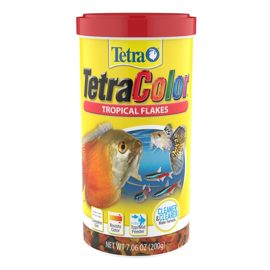 Tetra TetraColor Tropical Flakes Fish Food /7.06 oz