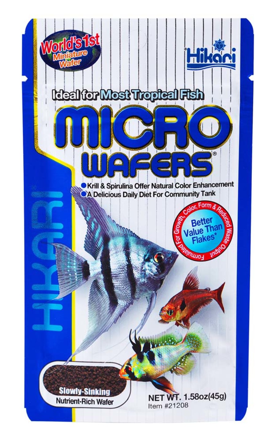 Hikari USA Tropical Micro Wafers Slow Sinking Wafer Fish Food /1.58 oz