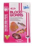 Hikari USA Blood Worm Frozen Fish Food /3.5 oz, 32 ct